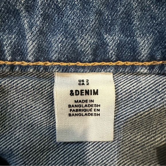 H&M Denim Jean Button Side Cotton Distressed Overalls - Picture 8 of 15